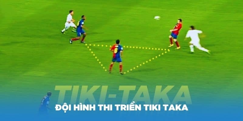 Đội hình thi triển Tiki Taka cần phải gắn kết và có kỹ thuật